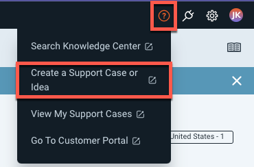 Creating a support case in the Insight Platform