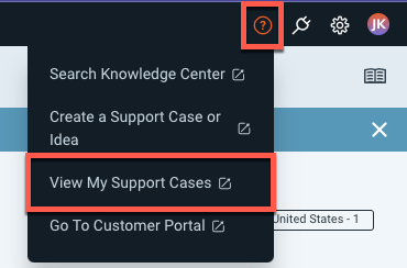 Viewing support cases in the Insight Platform