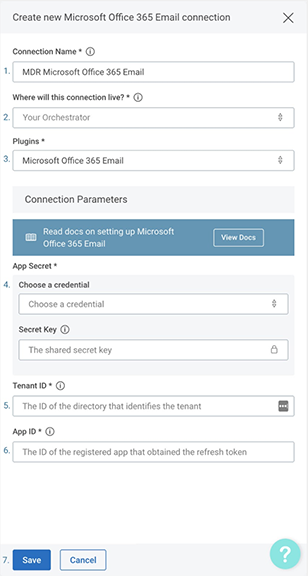 Microsoft Office 365 connection
