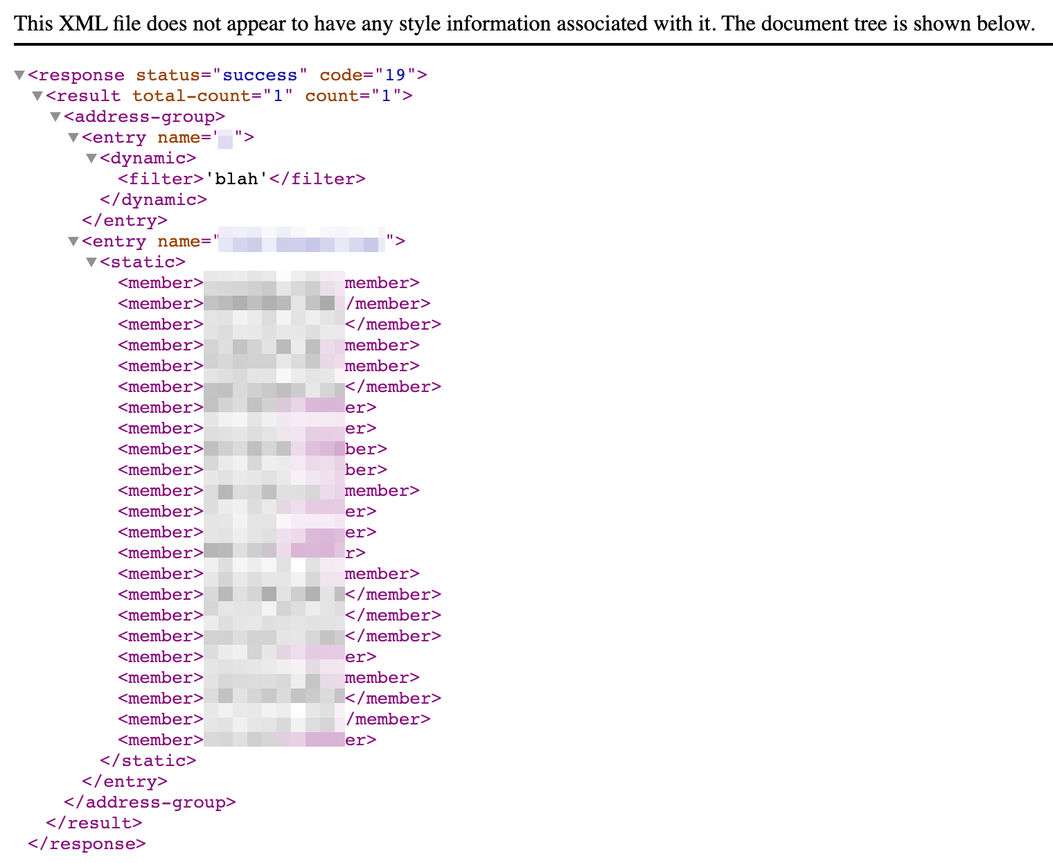 XML API Browser Homepage