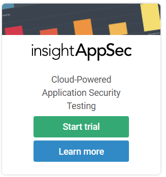 InsightAppSec Free Trial Tile