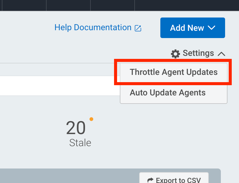 Modify agent update throttling