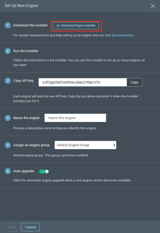 InsightAppSec Set Up New Engine