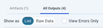 InsightConnect outputs showing List or Raw Data