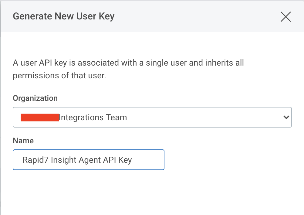 Generate New User Key