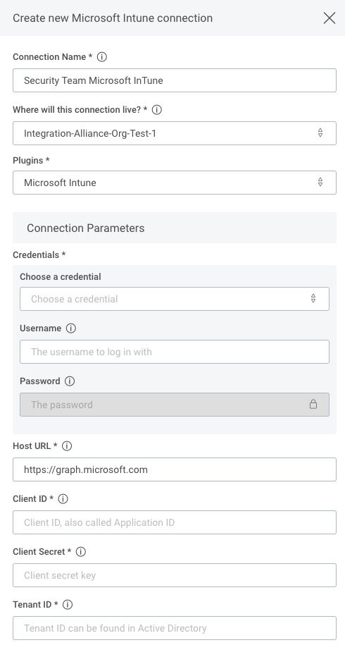 Microsoft InTune Connection