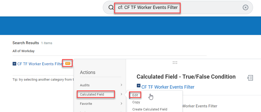 Worker Events Filter