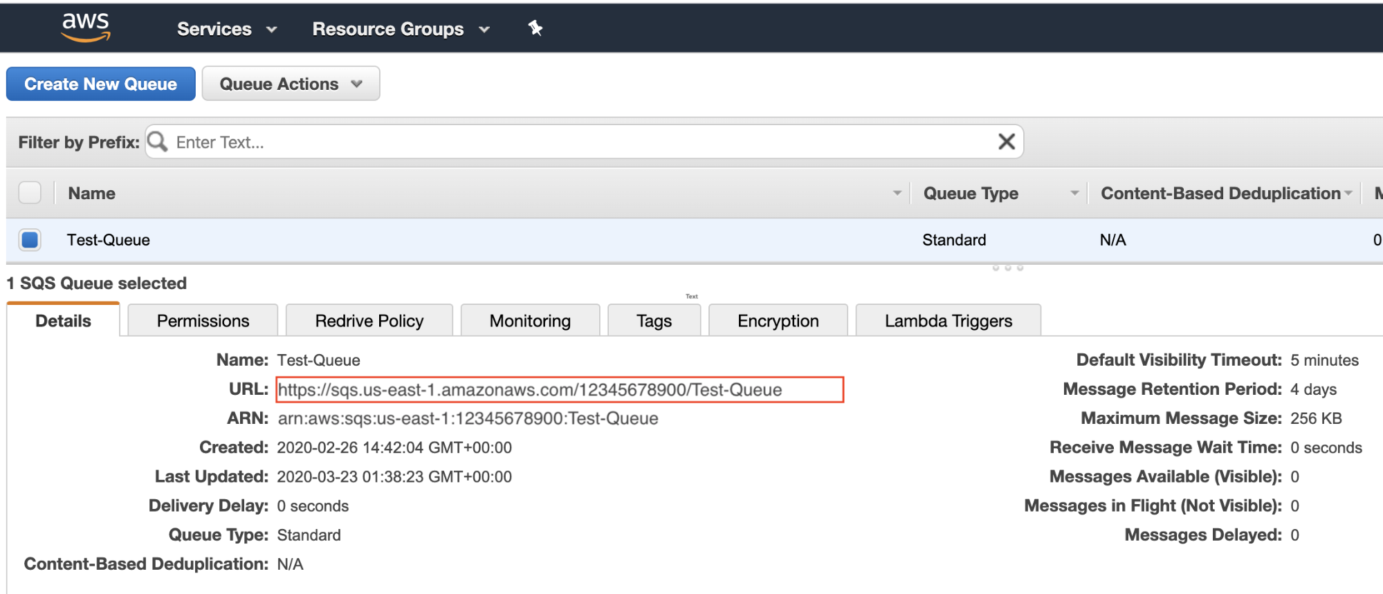 Create an SQS queue