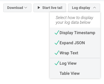 Timestamp settings