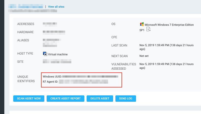 Unique IDs in asset details