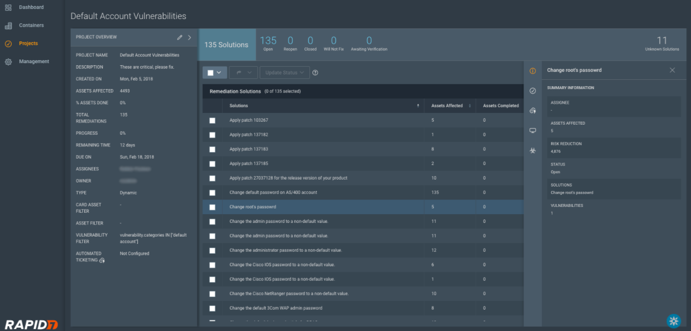 Remediation Projects | InsightVM Documentation