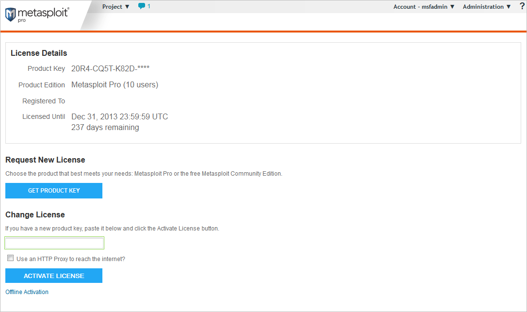 metasploit pro license key free