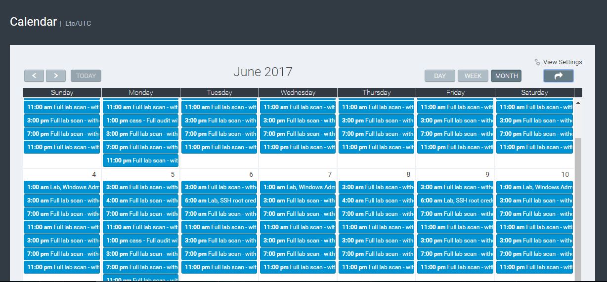 Exporting your Calendar  Nexpose Documentation