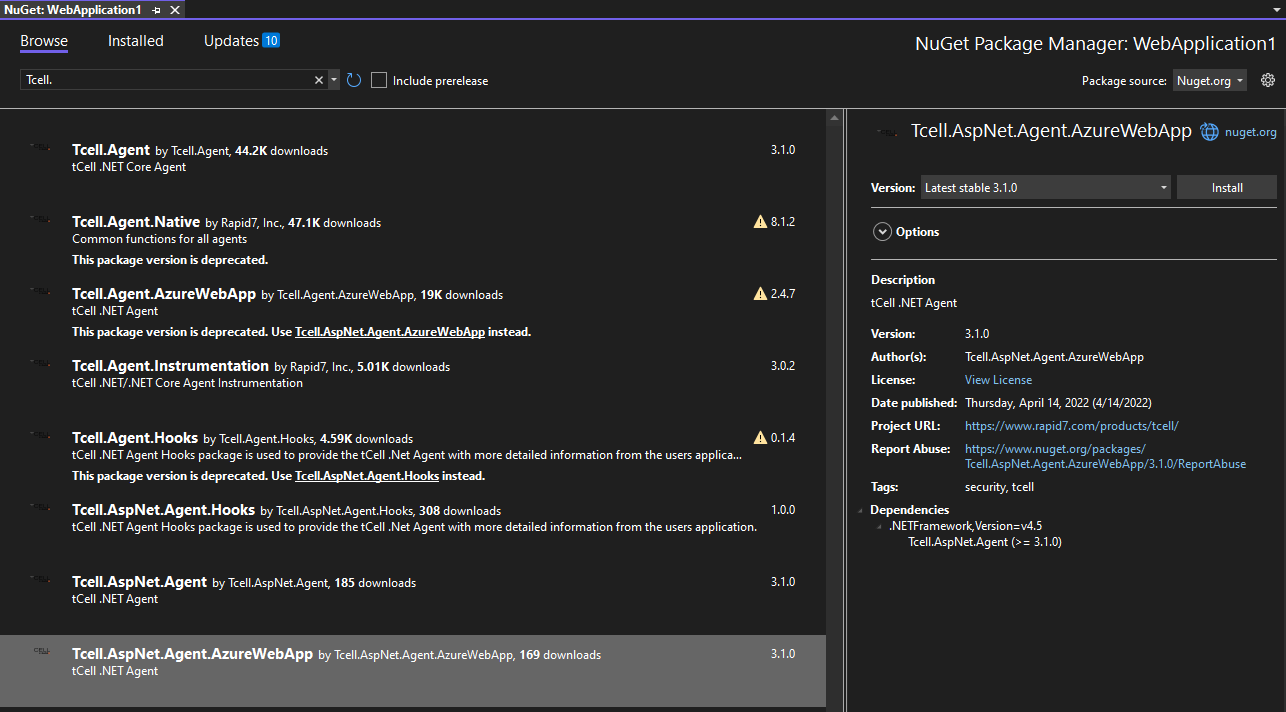 Add the NuGet package