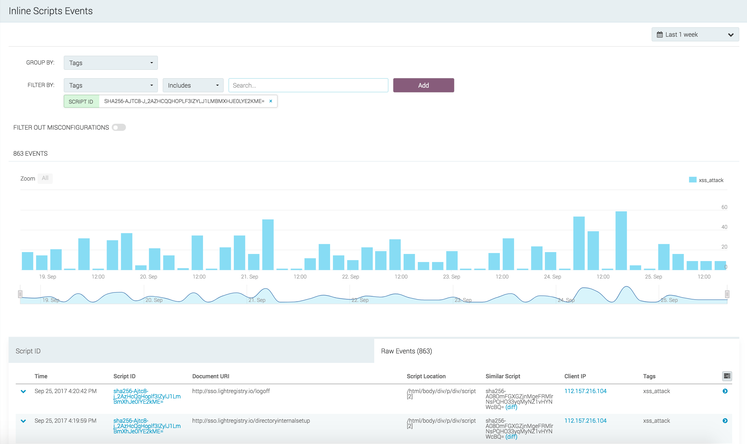 Inline Script Events