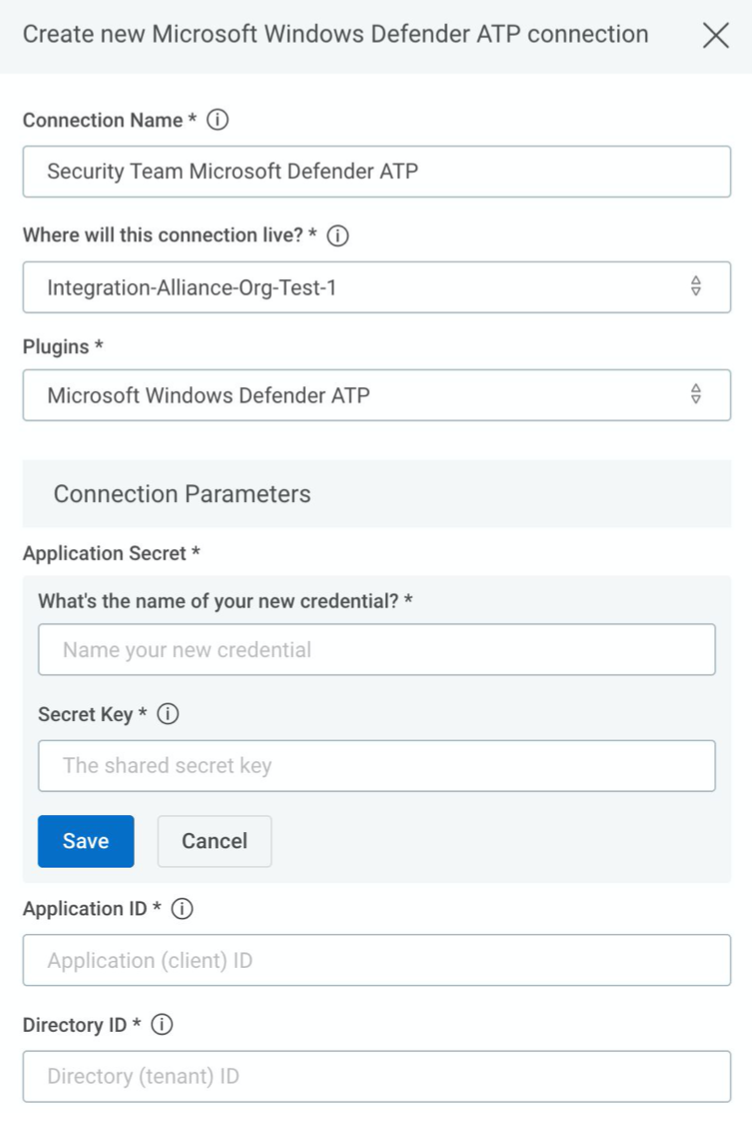Microsoft Defender ATP Connection